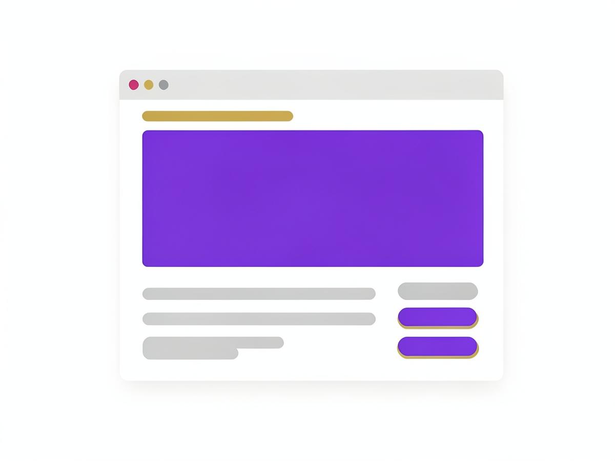 Illustration of a blog article layout with hero image and category tags